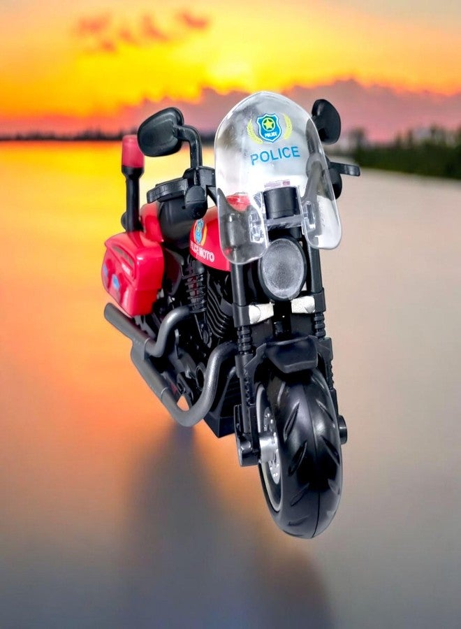 Stylbase Durable High-Density Pull Back Action Die Cast Bike Toys Friction Power Toy - Rubber Tyres, Detailed Exterior Sports Motorcycle Toy Vehicle for Kids 3+ Years (Color May Vary) - Image 5